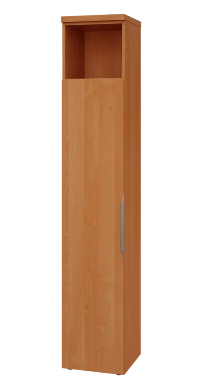 SIN 6 - 4DN kancelářská skříň, 1-dveřová/nika, levá, 2170x400x400, olše jantar